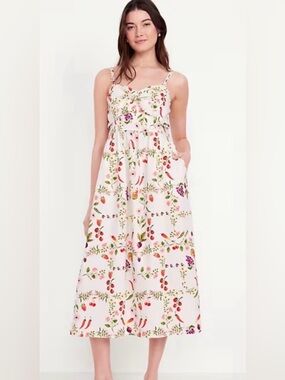 🌶️NWT OLD NAVY VEGTABLE PRINT MAXI DRESS SIZE XL TALL🌶️